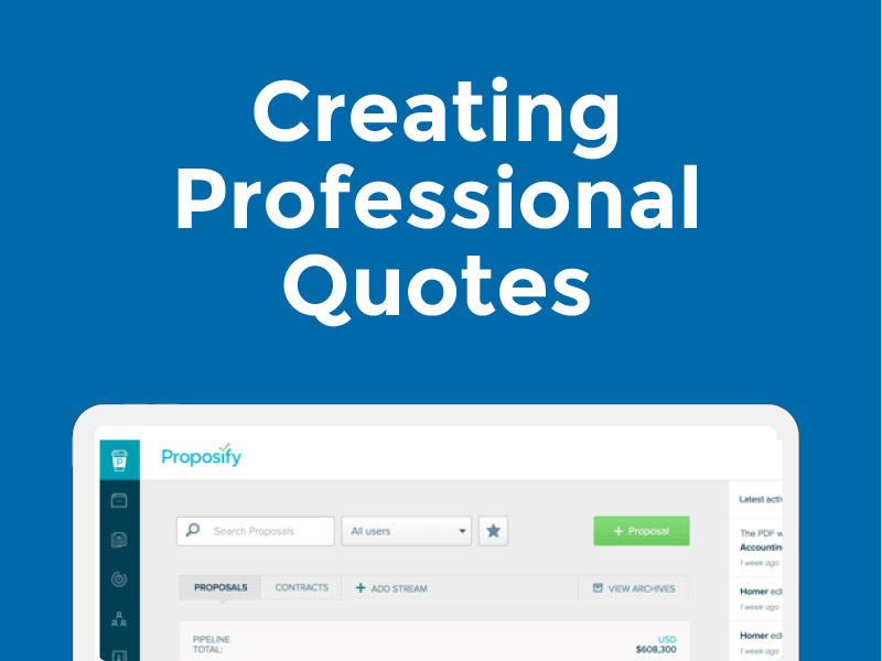 Win more jobs with professional quotes